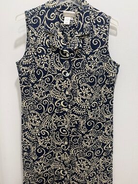 Coldwater Creek Sleeveless Linen Shirtdress, Size 12 Petite, NWOT